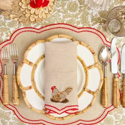Eloise Putty & Red Placemats (Set of 4)