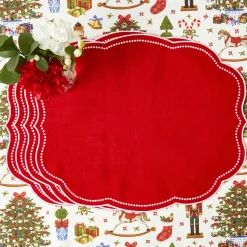 Eloise Red Placemats (Set of 4)