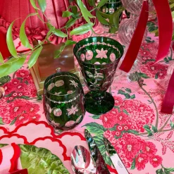 Emerald Anita Engraved Water Glass (Set of 4)