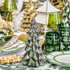 Emerald Glass Christmas Tree (Pair)
