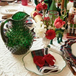 Emerald Green Hobnail Jug