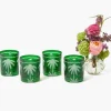 Emerald Palm Tree Glasses (Set of 4)