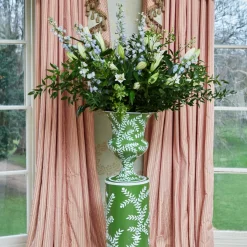 Emmeline Green Floral Urn
