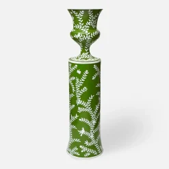 Emmeline Green Floral Urn