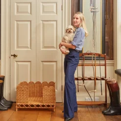 Ethel Rattan Dog Bed