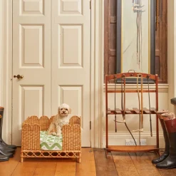 Ethel Rattan Dog Bed
