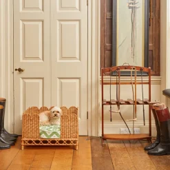 Ethel Rattan Dog Bed
