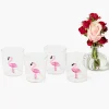 Faye Flamingo Glasses (Set of 4)