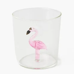 Faye Flamingo Glasses (Set of 4)