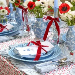Fifi Blue Poodle Linen Napkins (Set of 4)