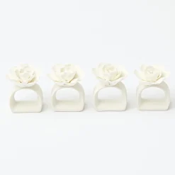 Fiore Porcelain Napkin Rings (Set of 4)