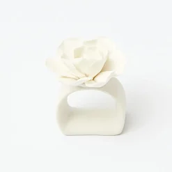 Fiore Porcelain Napkin Rings (Set of 4)