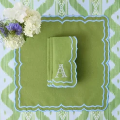 Fleur Green Napkins (Set of 4)
