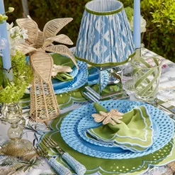 Fleur Green Placemats & Napkins (Set of 4)