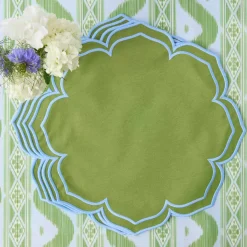 Fleur Green Placemats (Set of 4)