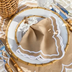 Fleur Sand Placemats & Napkins (Set of 4)