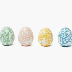 Floral Tole Eggs (Set of 4)