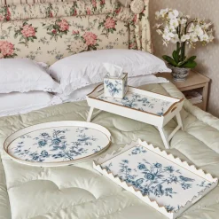Floral Tole Oval Tray