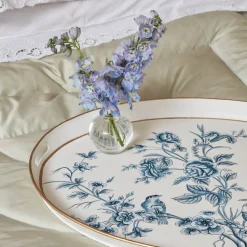 Floral Tole Oval Tray