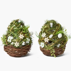Floral Wicker Easter Egg (Pair)