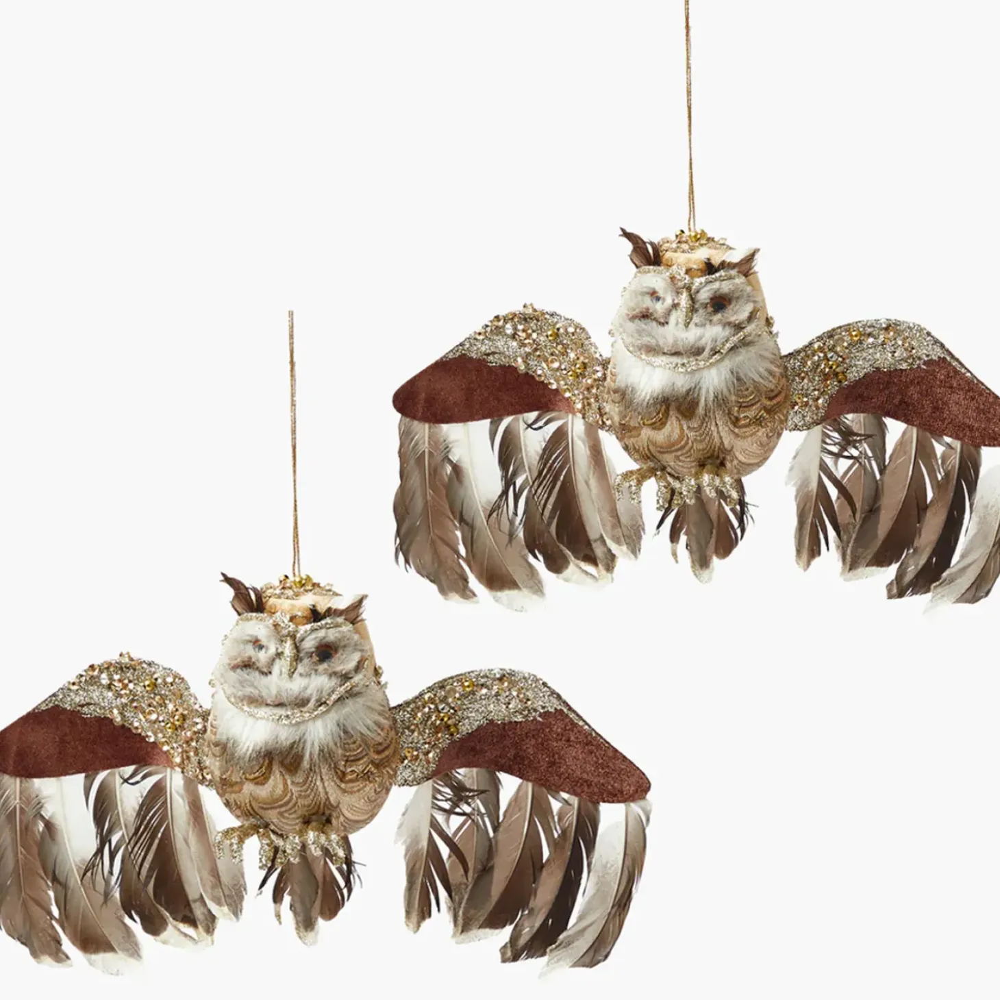 Flying Glitter Owl (Pair)