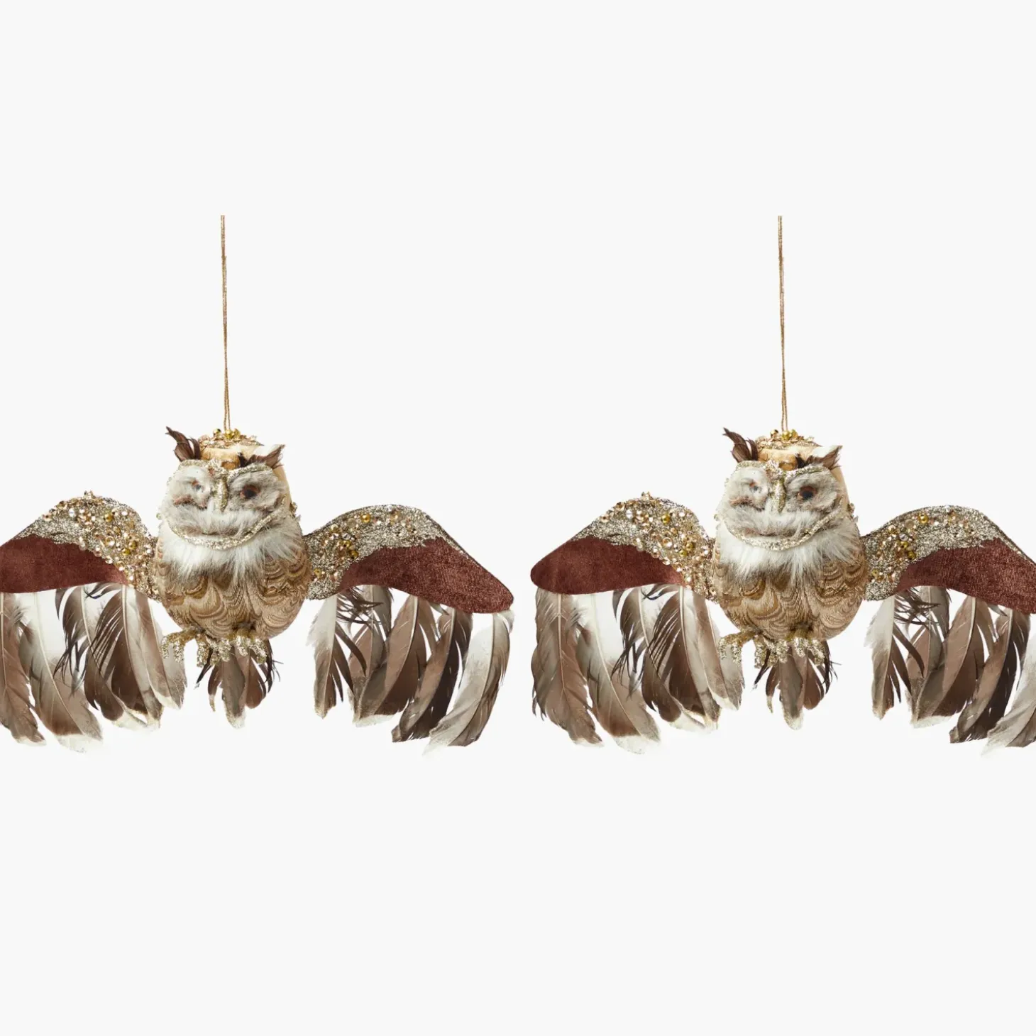 Flying Glitter Owl (Pair)