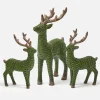 Forest Green Rattan Reindeer Family