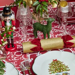 Forest Green Rattan Reindeer Family