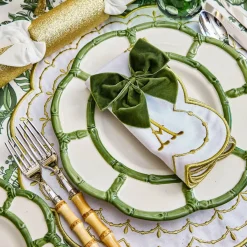 Forest Green Velvet Napkin Bows (Set of 4)