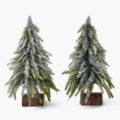 Frosted Fir Trees (Pair)
