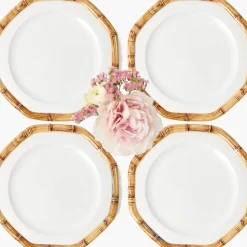 Geometric Bamboo Dinner Plate (Set of 4)