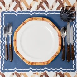 Geometric Bamboo Dinner Plate (Set of 4)