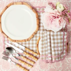 Geometric Bamboo Dinner Plate