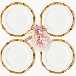 Geometric Bamboo Starter Plate (set of 4)