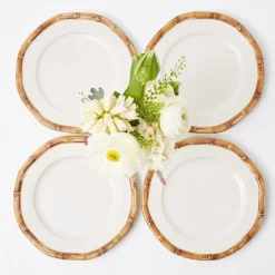 Geometric Bamboo Starter Plate (set of 4)