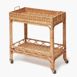 Giovanni Rattan Bar Cart