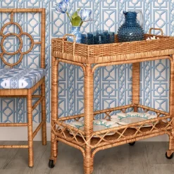 Giovanni Rattan Bar Cart
