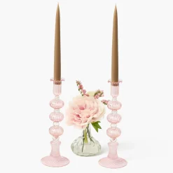 Gisele Pink Candle Holder (Pair)