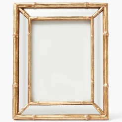 Gold Bamboo Mirror Photo Frame - 5"x 7"