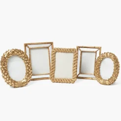 Gold Bamboo Mirror Photo Frame - 5"x 7"