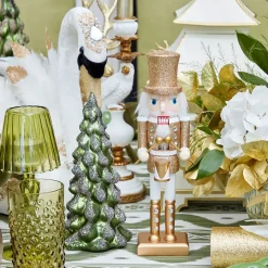 Gold Glitter Nutcracker (Pair)