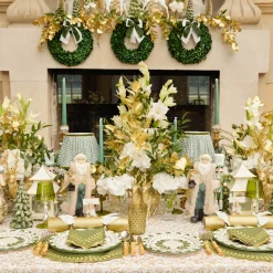 Gold Glitter Reindeer Family