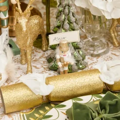 Gold Glitter Reindeer Family