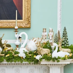Gold Glitter Reindeer Family