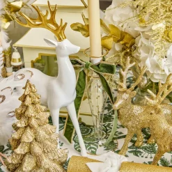 Gold Glitter Reindeer Family