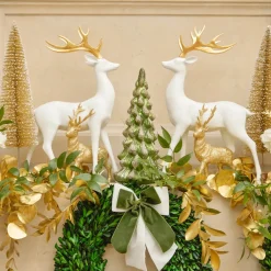 Gold Glitter Reindeer Family