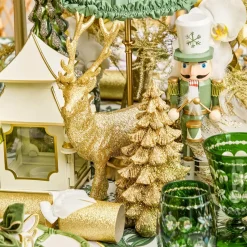Gold Glitter Reindeer (Pair)