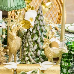 Gold Glitter Reindeer (Pair)