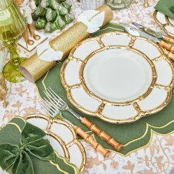 Gold Petal Bamboo Dinner Plates (Set of 4)