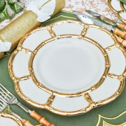 Gold Petal Bamboo Dinner Plates (Set of 4)